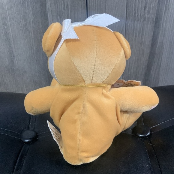 Retired Cherished Teddies Sara Teddy Bear Beanie With Satin Head Band & Tag - Picture 7 of 11
